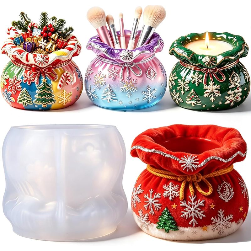 Silicone Epoxy Resin Molds Set - 1. 크리스마스 테마의 에폭시 레진 몰드,