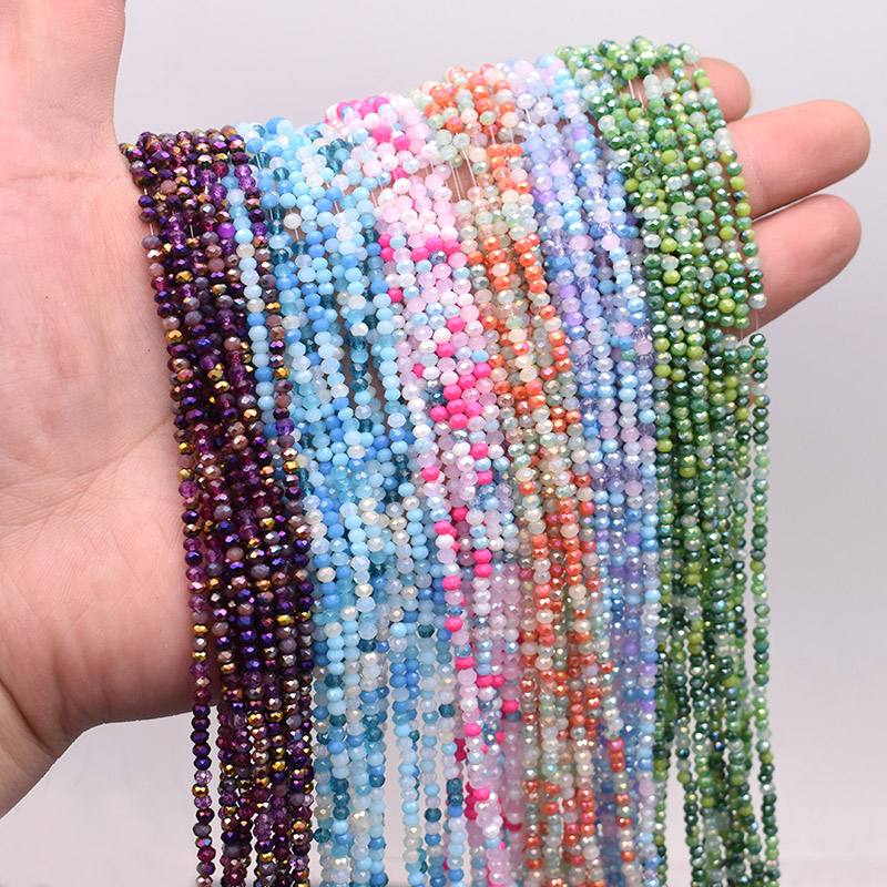 Glass Seed Beads 2Mm Jewelry Making - 혼합 색상 2mm 약 162pcs Rondelle면