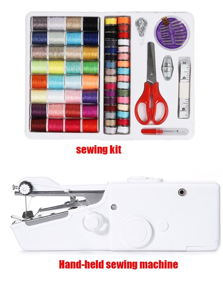 Mini Electric Sewing Machine Handheld - 잠금 장치가 있는 DIY 재봉 도구,