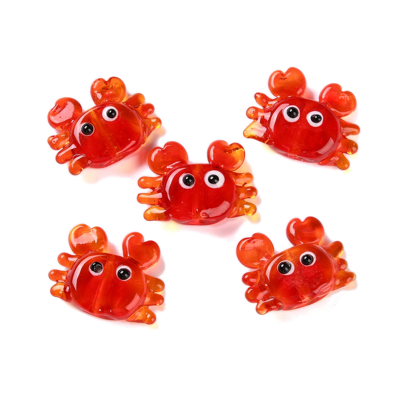 Glass Seed Beads 2Mm Jewelry Making - 2개 레드 크랩, 새우, 토끼 모양
