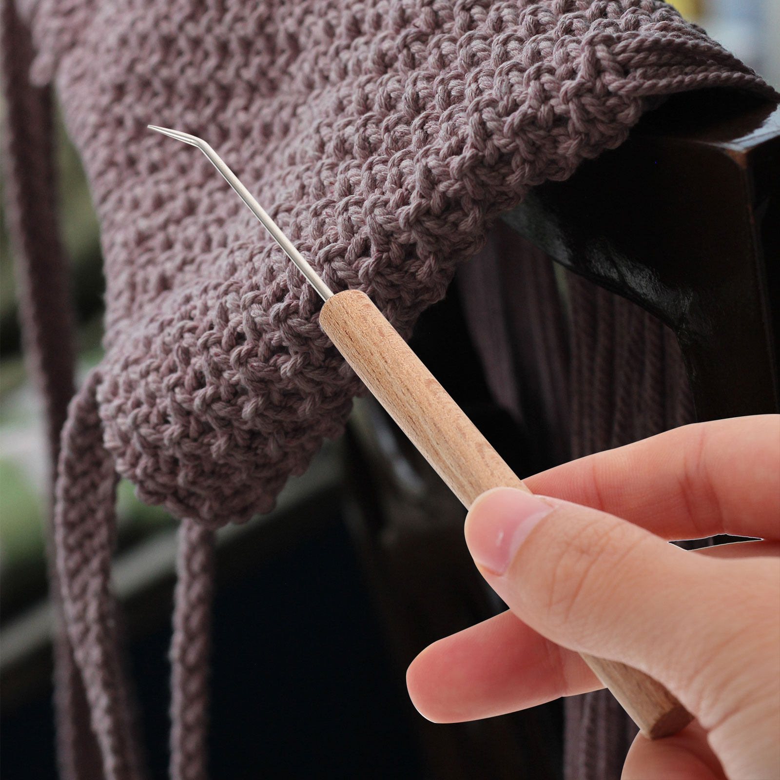 1개입, 나무 손잡이가 달린 인체공학적 디자인의 크로셰 - Wooden Crochet Hooks Ergonomic Handle 리뷰 및 가격