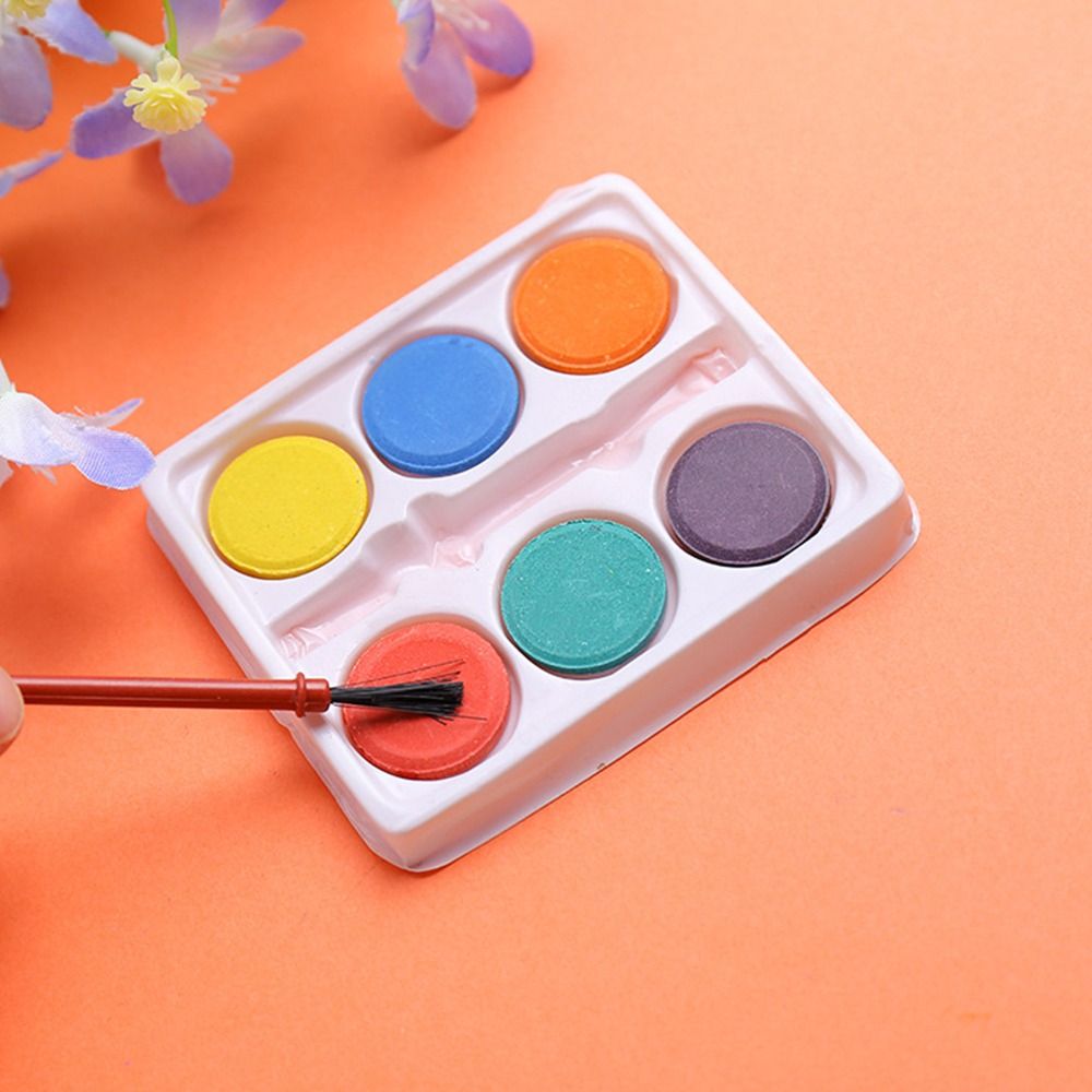 휴대용 페인팅 브러시 수채화 물감 세트 6색 세척 가능 - Watercolor Paint Set Solid Pigment 리뷰 및 가격