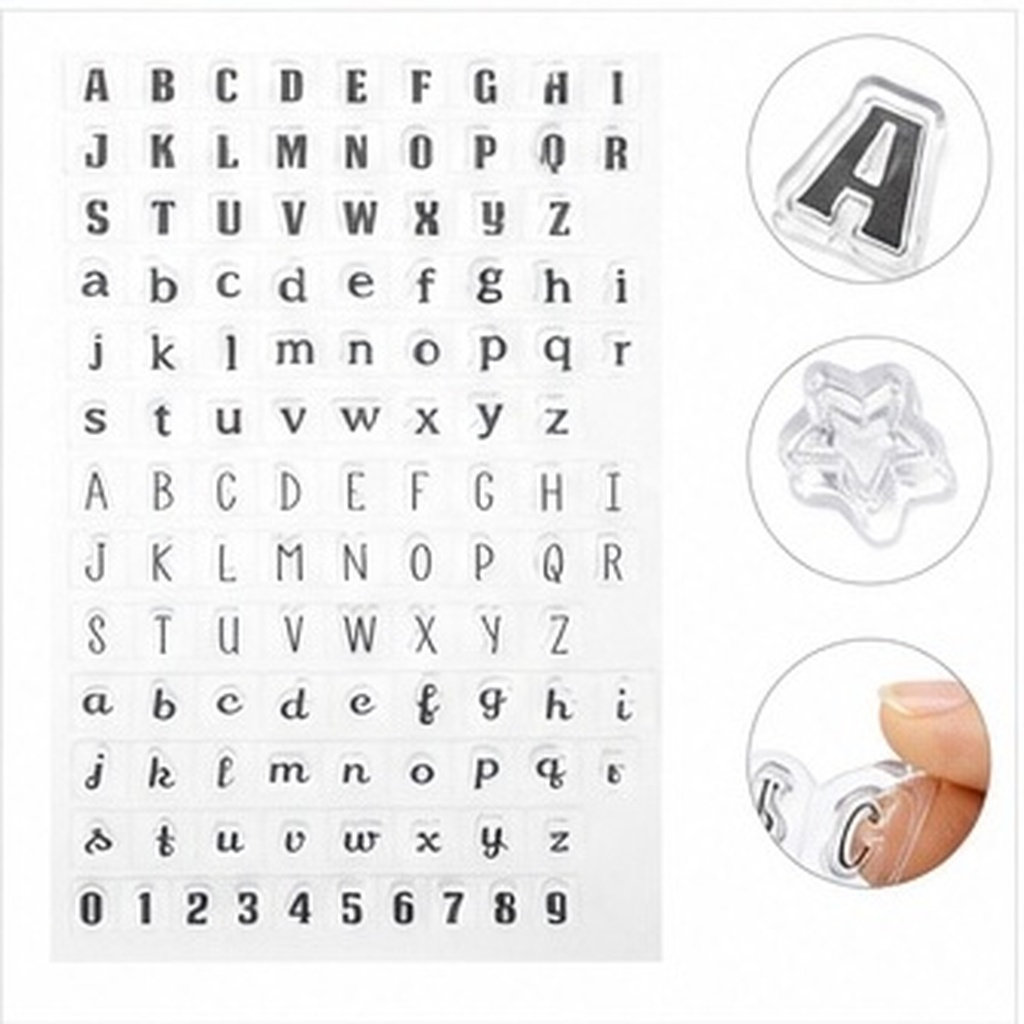 4개 세트의 투명한 실리콘 스탬프, 알파벳 스탬프 세트 - Clear Silicone Stamps For Card Making 리뷰 및 가격