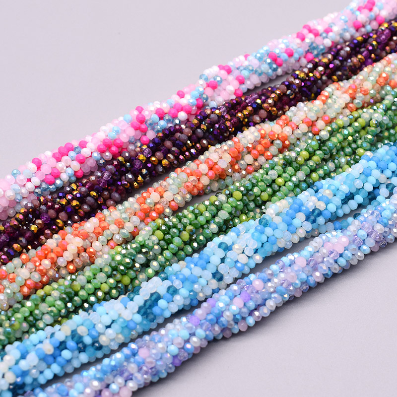 혼합 색상 2mm 약 162pcs Rondelle면 처 - Glass Seed Beads 2Mm Jewelry Making 리뷰 및 가격