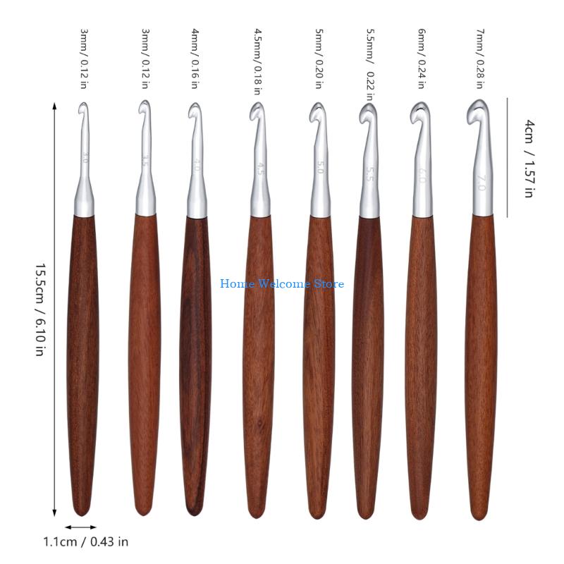 F68E 8Pcs 나무 손잡이 크로 셰 뜨개질 후크 보 - Wooden Crochet Hooks Ergonomic Handle 리뷰 및 가격